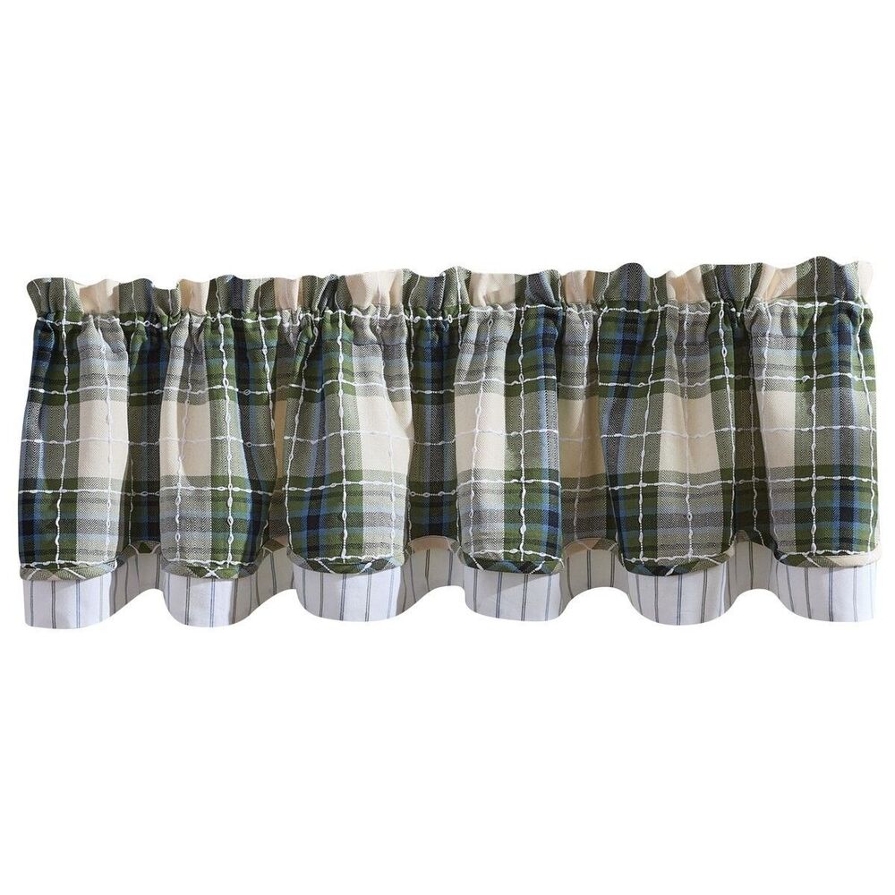 Park Designs Troutman Lined Layered Valance 72 in x 16 in - One Valance